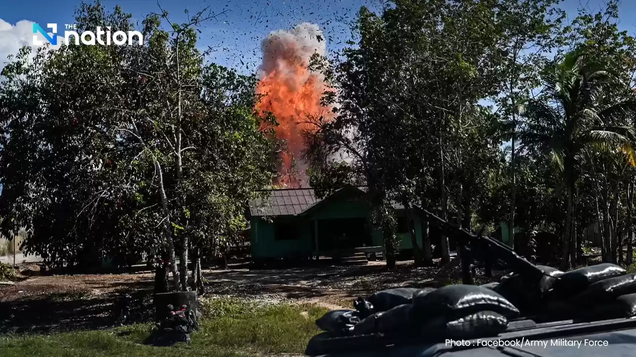 海兵隊、カンボジアのカジノと住宅ビルが侵入した地域を警備
