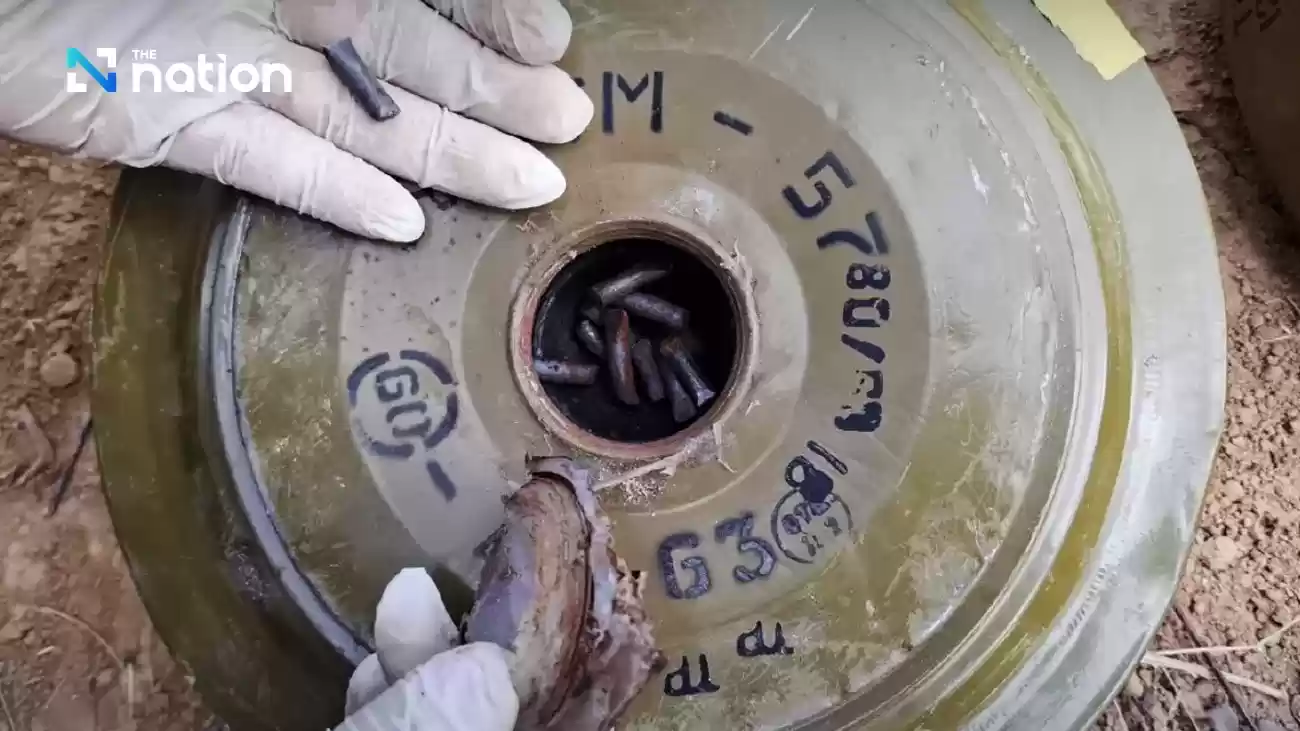 国境侵犯を検知し、軍がカンボジアのIEDを押収